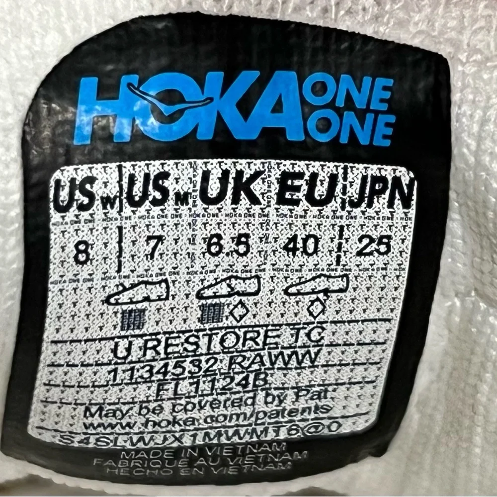 HOKA One One Restore TC White Slip On Sneakers
#1134532RAWW Men’s 8 Women’s 9 - Picture 5 of 5